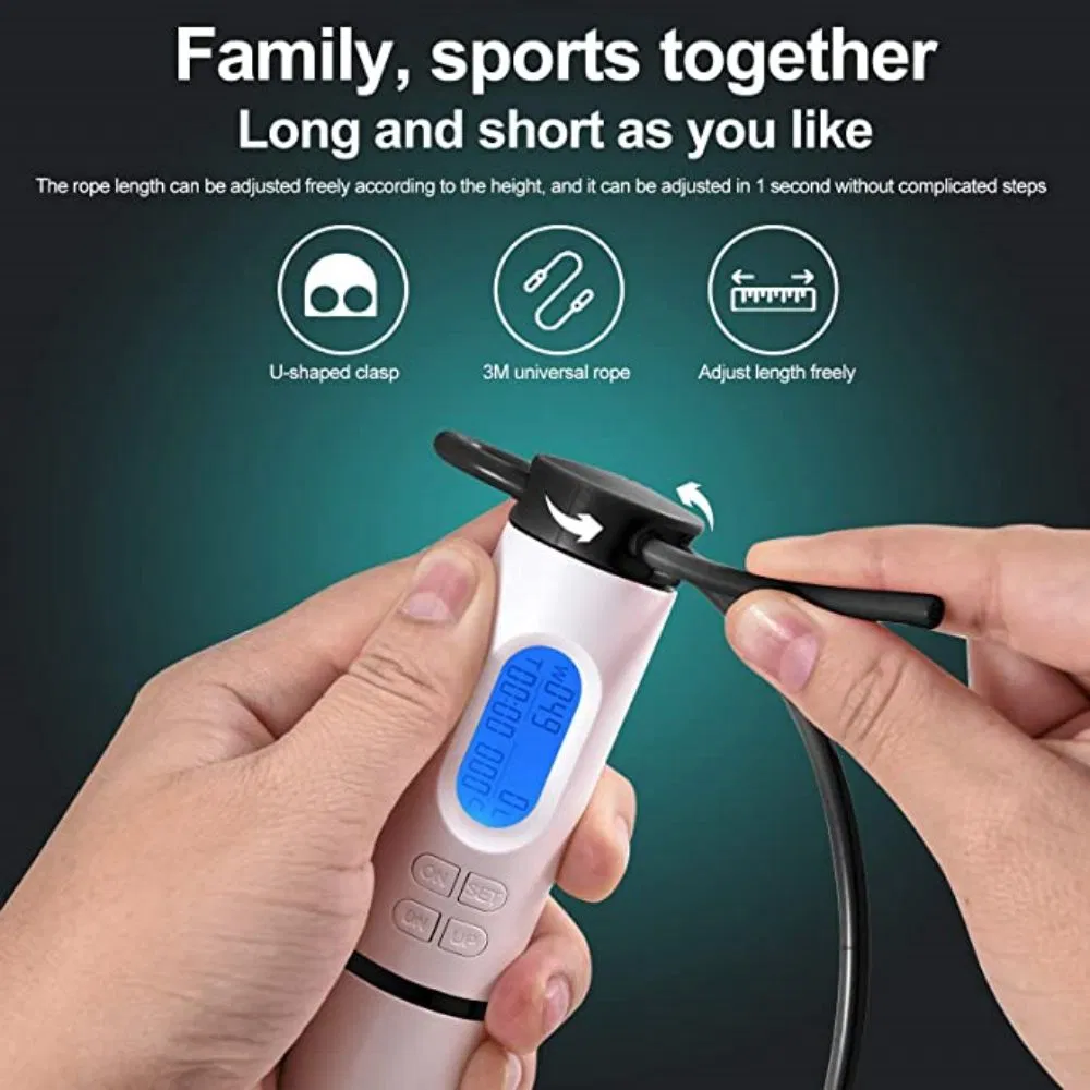 Portable Ropeless Cordless Jump Rope Skipping Rope with Ball as Fitness Exercise Sports Training Tool Equipment