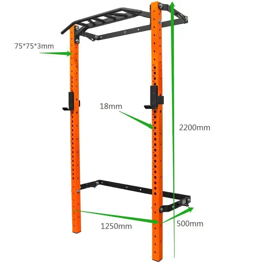 Wall Mounted Folding Power Rack with Customized Logo for Strength Training