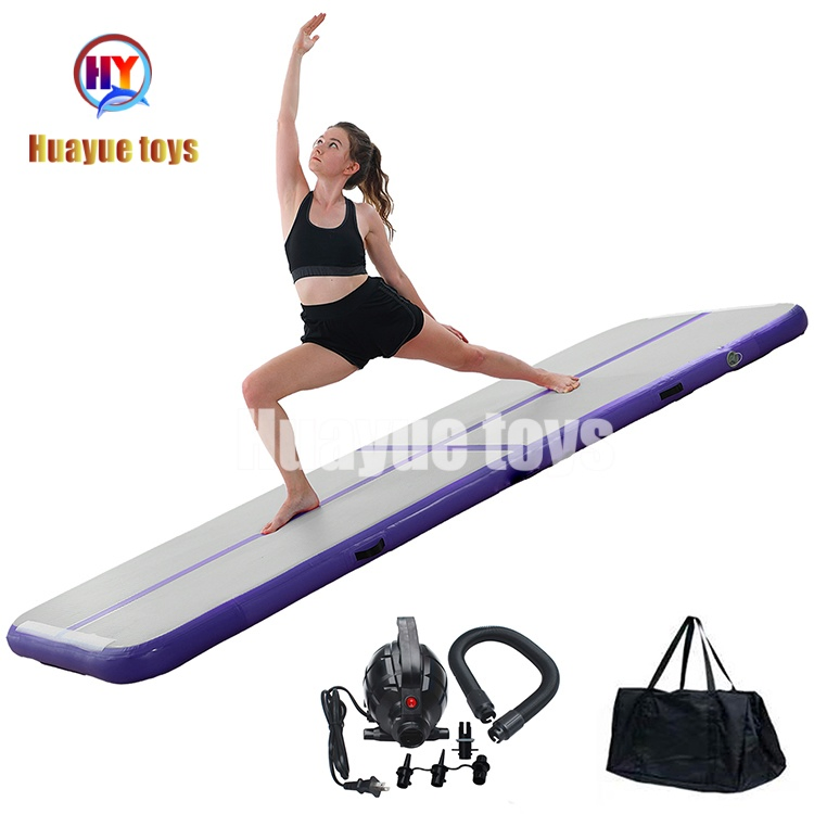 Custom Logo 3m 4m 5m PVC Air Track Inflatable Gym Mat for Fitness Yoga Gymnastics Dwf Material