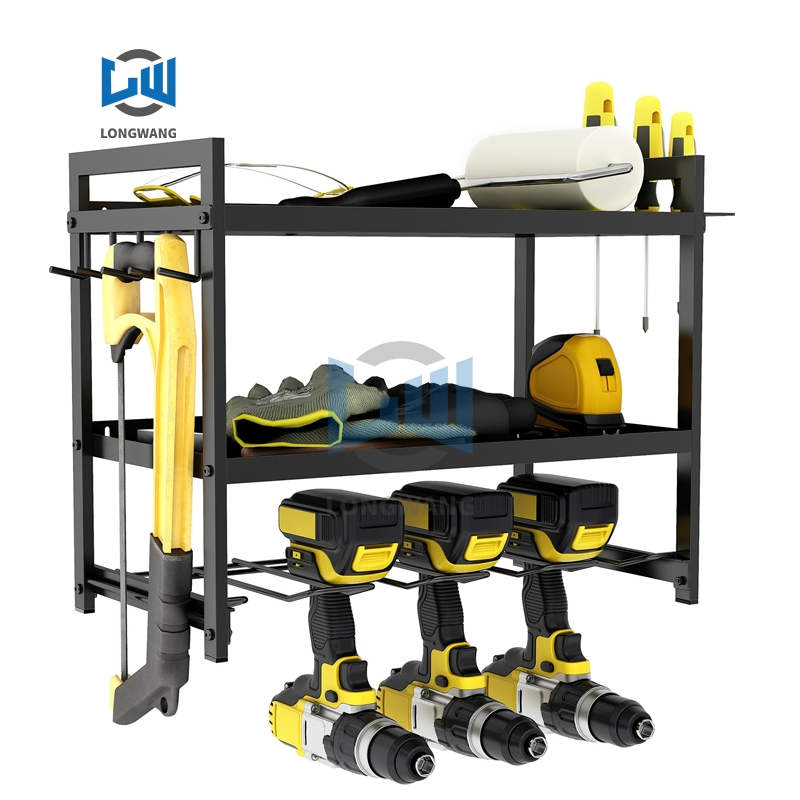 Wall-Mounted Power Tool Storage Rack Heavy-Duty Floating Storage Rack Hand Drill Screwdriver and Tool Storage Rack