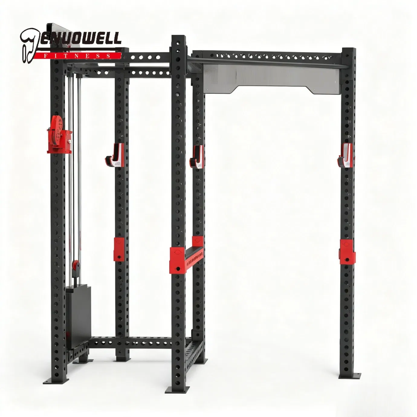 Adjustable Home Fitness Tower with Durable Stainless Steel Hooks and Customizable Resistance Weight Multi Gym