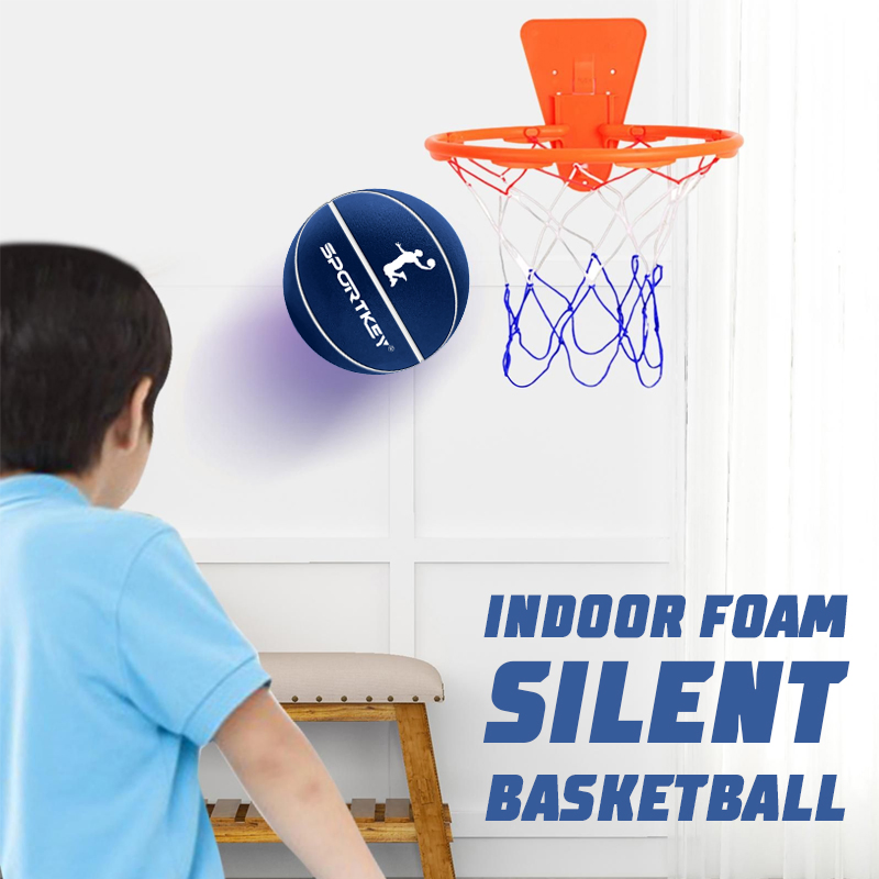 Silent Basketball – Indoor Basketball for Quiet Dribbling and Indoor Training, PRO PU Foam Ball – Real Feel Higher Bounce Quieter (size 2/3/5/7)