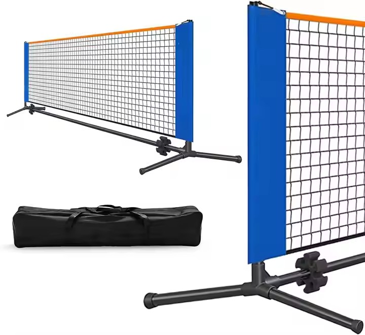Portable Pickleball Net System, Designed for All Weather Conditions with Steady Metal Frame and Strong PE Net with Carrying Bag