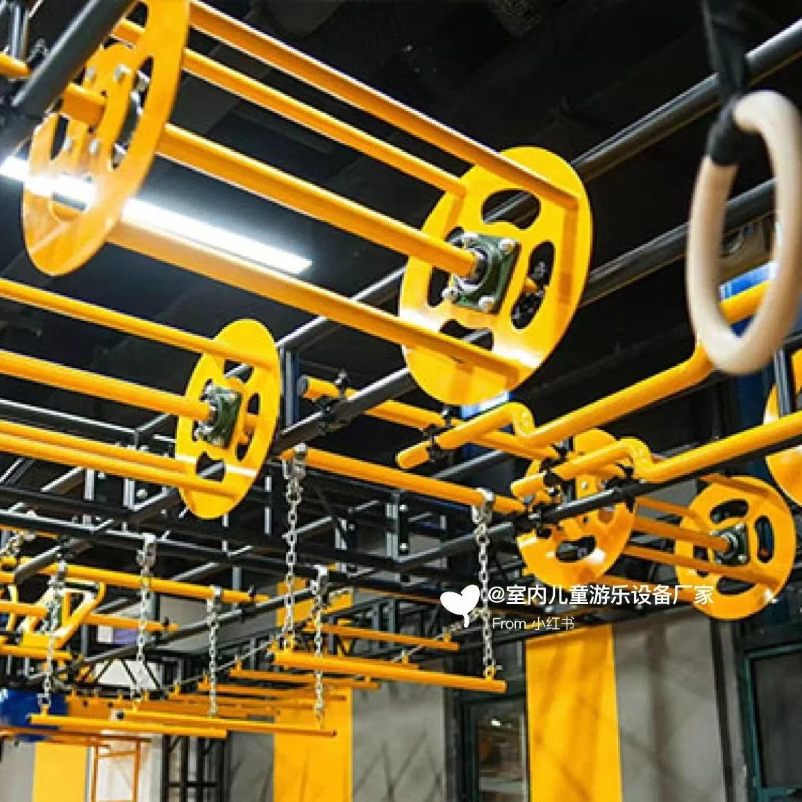 Adjustable Indoor Playground Ninja Training Warrior Track Set Enhances Kids' Strength &amp; Agility