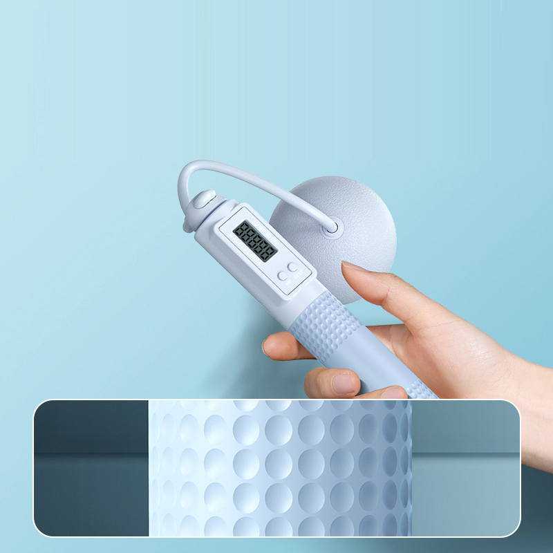 2-in-1 Smart Counting Steel Wire Jump Rope - Customizable Weighted Cordless Skipping Rope for Home &amp; Sports Fitness