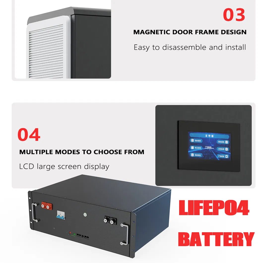 Compact 51.2V Solar Energy Storage Device Compatible with Small Solar Systems, Fishing Gear, and Medical CPAP Machines Using LiFePO4 for Home/Outdoor Battery