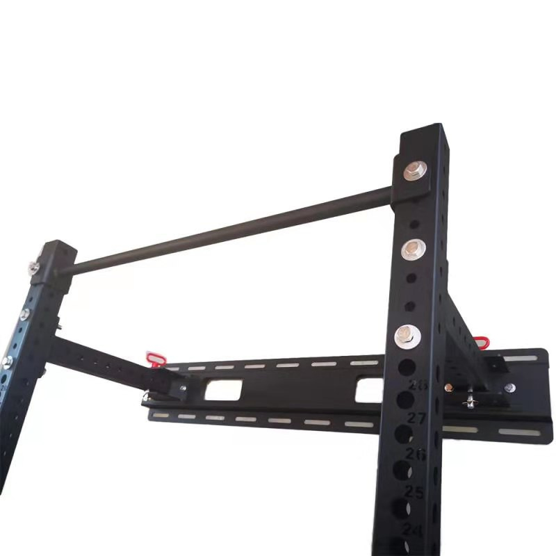 High Quality Fitness Bodybuilding Equipment Weightlifting Power Wall Mounted Folding Half Squat Rack