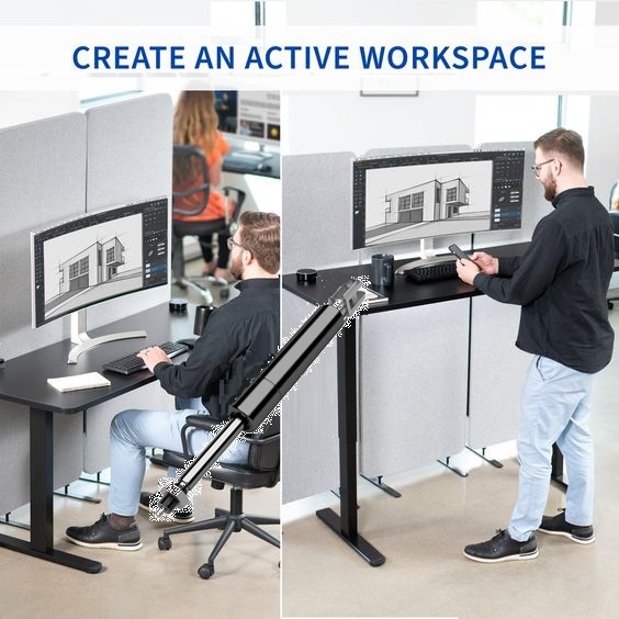 Locking Gas Strut for Adjustable Desk Converter