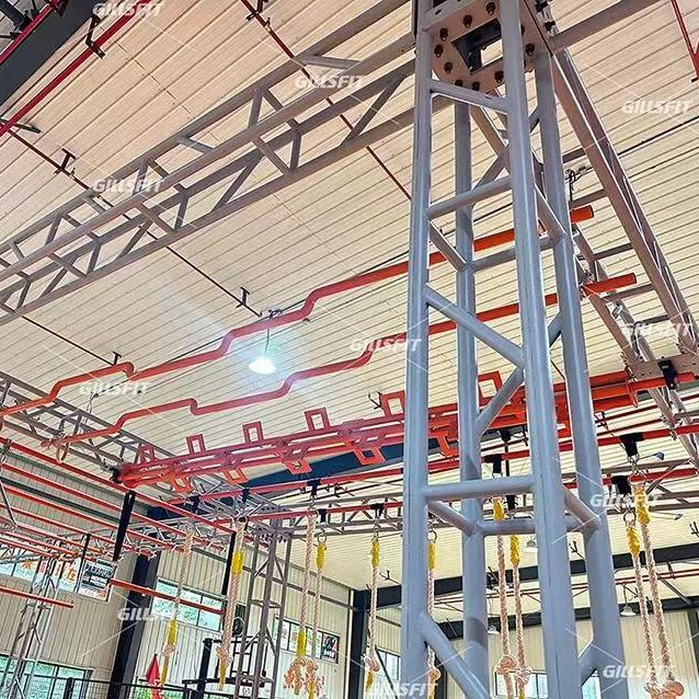 Adjustable Indoor Playground Ninja Training Warrior Track Set Enhances Kids' Strength &amp; Agility