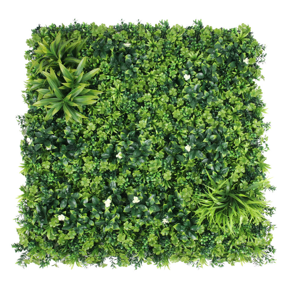 Home Outdoor Garden Decor UV Protected Plastic Green Grass Wall Panel Artificial Plant Grass Wall for Decor