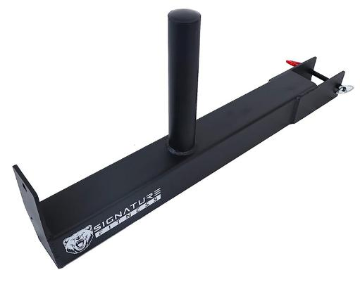 Signature Fitness Wall Mounted Fold-in Power Cage Squat Rack with Adjustable Pull up Bar and J Hooks - Space-Saving Home Gym