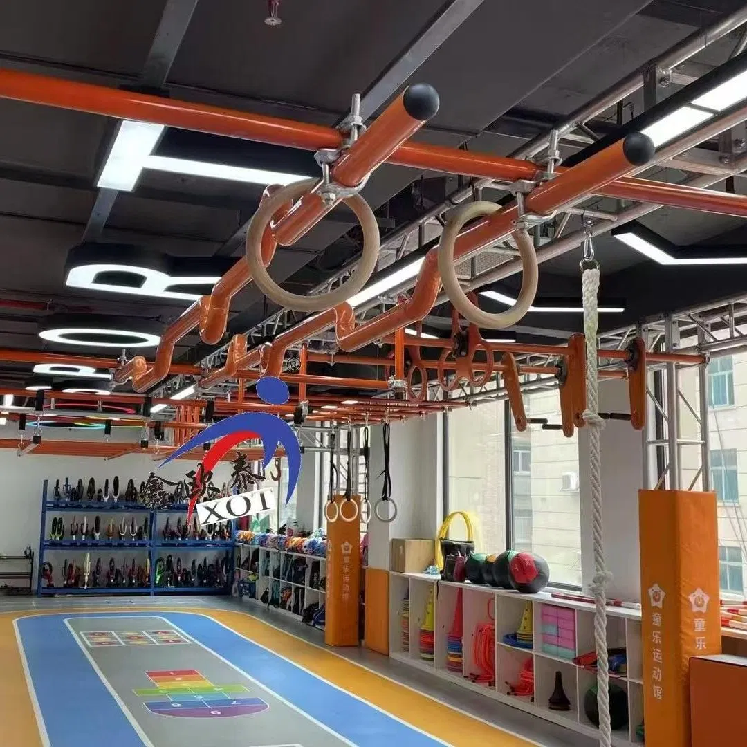 Adjustable Indoor Playground Ninja Warrior Training Track Set Unleashes Child's Strength