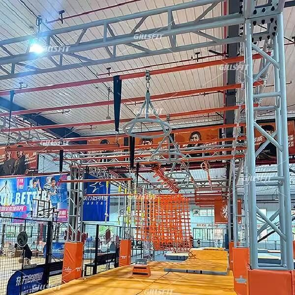 Customizable Indoor Playground Ninja Warrior Training Track Kit Boosts Child's Strength &amp; Agility