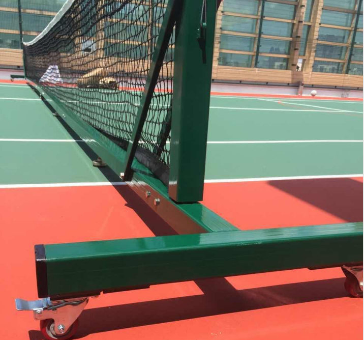 Competition Portable Tennis/Volleyball/Badminton Post Net System with Wheels