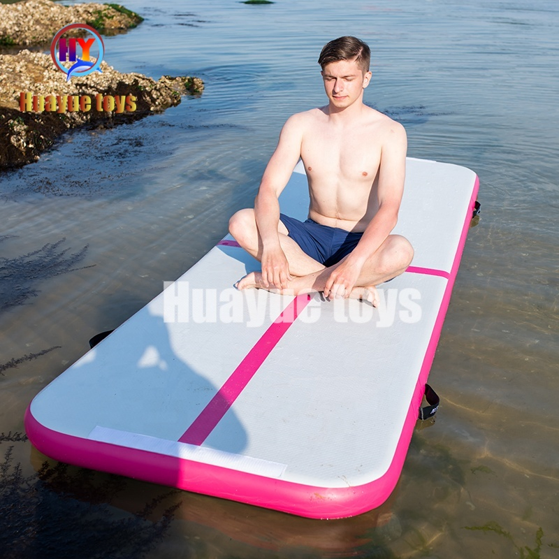 Custom Logo 3m 4m 5m PVC Air Track Inflatable Gym Mat for Fitness Yoga Gymnastics Dwf Material