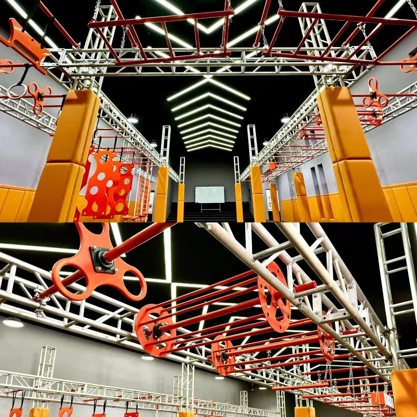 Customizable Indoor Playground Ninja Warrior Training Track Kit Boosts Child's Strength &amp; Agility