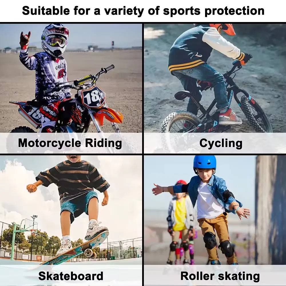 Youth Children Motorcycle Body Protector Boy Girl BMX ATV Dirt Bike Protective Gear Kids Motocross Chest Spine Knee Elbow Pads
