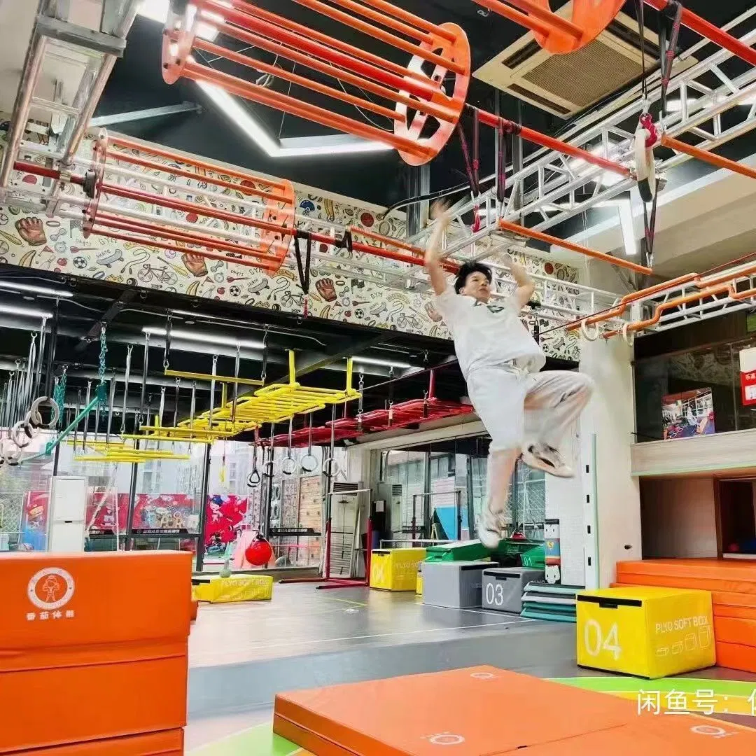 Adjustable Indoor Playground Ninja Training Warrior Track Set Enhances Child's Strength