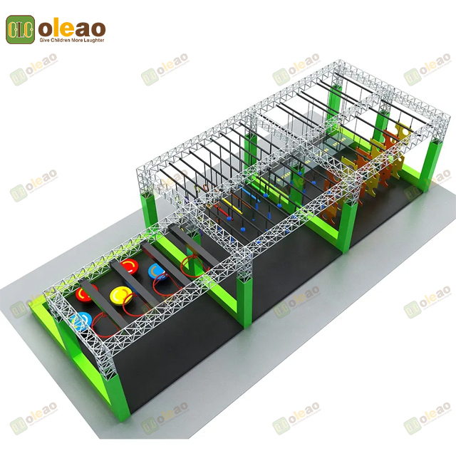 Newest Commercial Ninja Course Obstacles Kit Swing Warrior for Adults and Kids