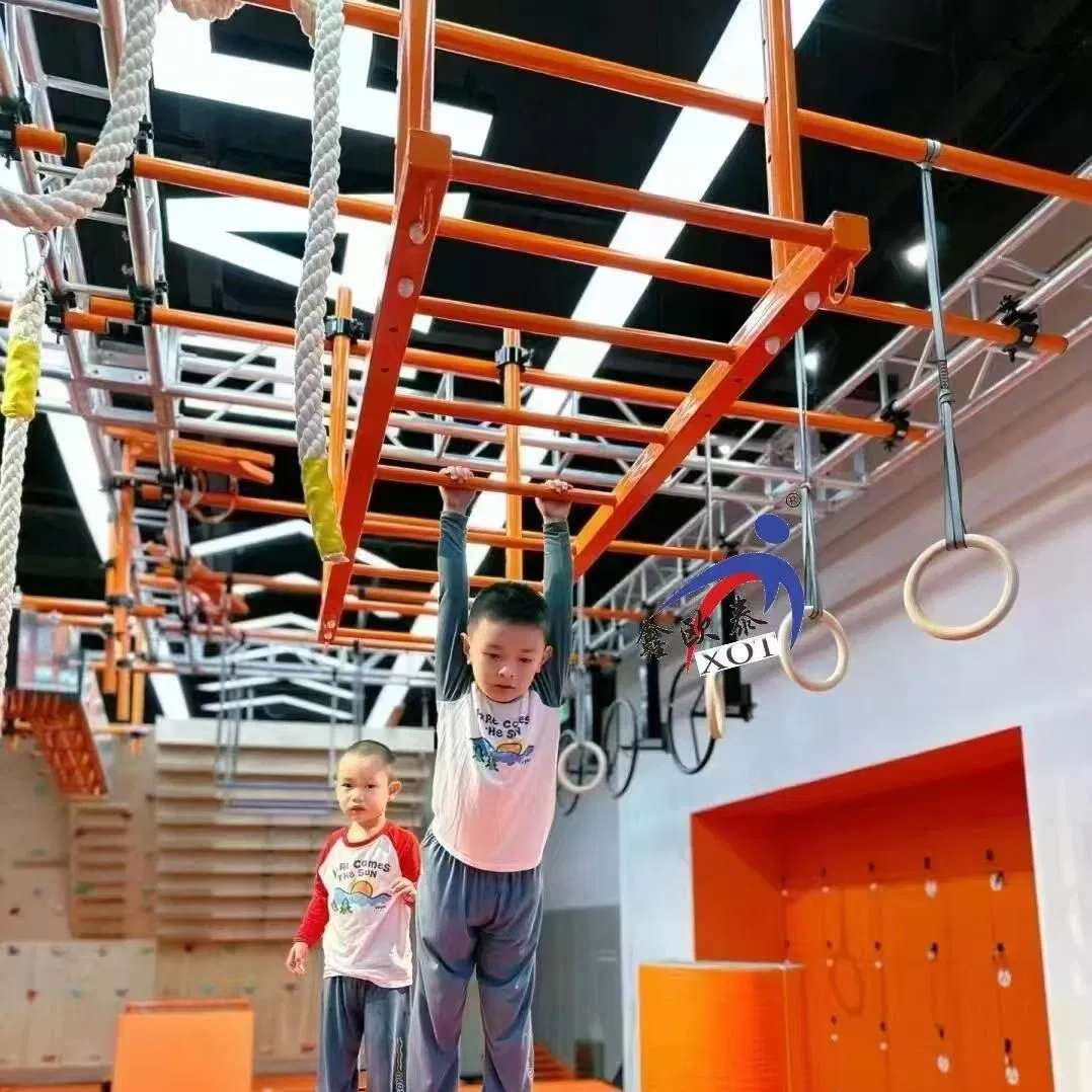 Adjustable Indoor Playground Ninja Warrior Training Track Set Unleashes Child's Strength