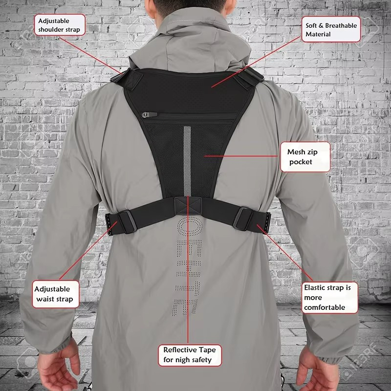 Durable Outdoor Sports Running Chest Bag Men's Tactical Chest Bags Tactical Vest