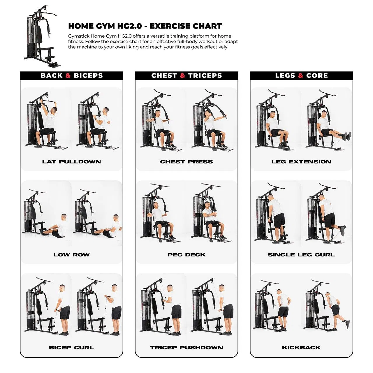 150-Lb Multifunctional Home Gym Station for Total Body Training