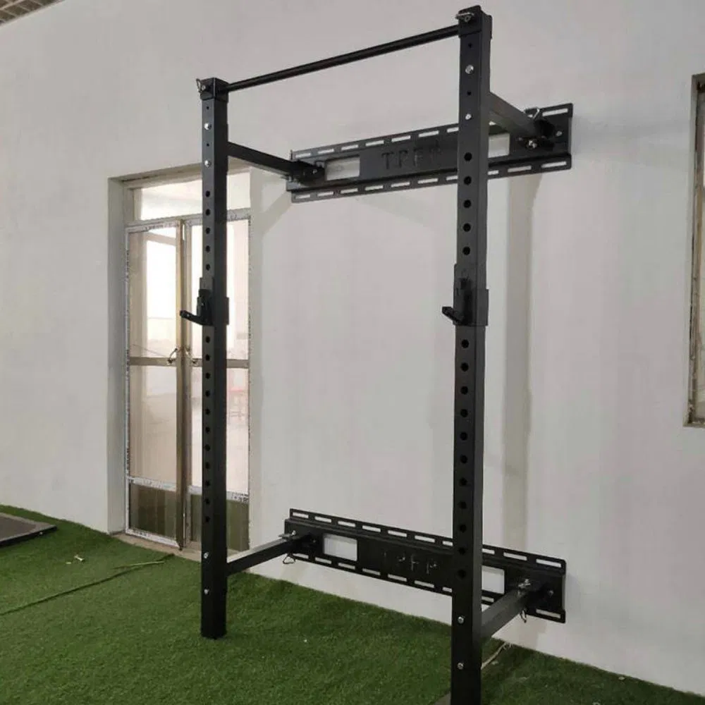 Commercial Fitness Gym Equipment Wall Mounted Folding Squat Power Rack