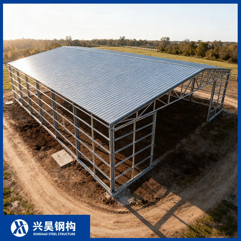 Climate-Adaptive Steel Building Prefab Metal Storage Farming Equipment Steel Structure Sheep/Goat/Pig/Hog/Cattle/Cow/Poultry House/Shed