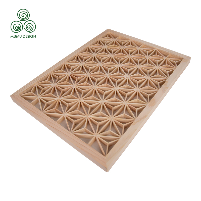 Custom Wooden Lattice Design for Modern Home Decoration Project Kumiko Feature Wall