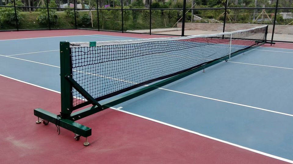 Competition Portable Tennis/Volleyball/Badminton Post Net System with Wheels