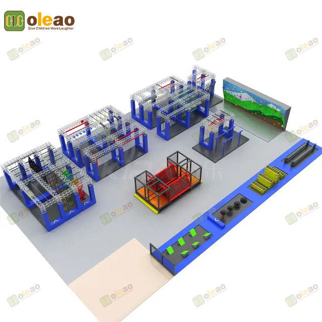 Newest Commercial Ninja Course Obstacles Kit Swing Warrior for Adults and Kids