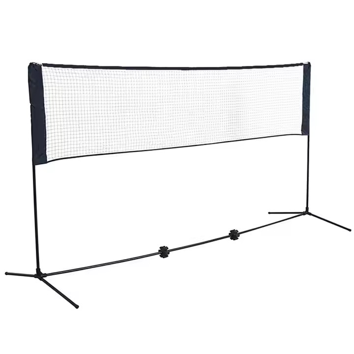 4m Portable Pickleball Net System with Rackets and Balls, Foldable, Easy Setup, Height Adjustable for Tennis and Badminton