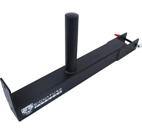 Signature Fitness Wall Mounted Fold-in Power Cage Squat Rack with Adjustable Pull up Bar and J Hooks - Space-Saving Home Gym