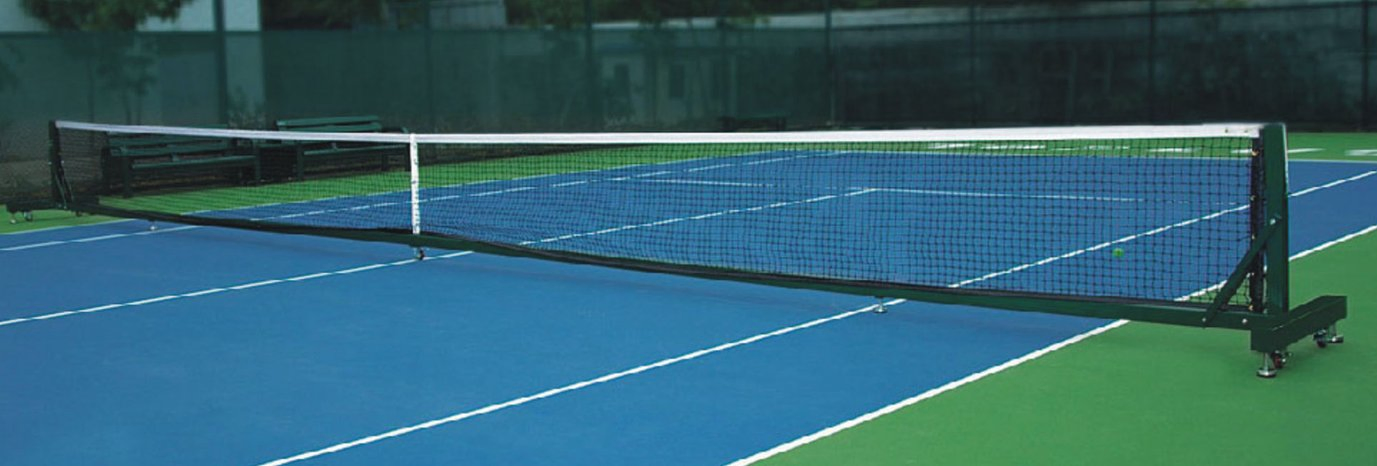 Competition Portable Tennis/Volleyball/Badminton Post Net System with Wheels