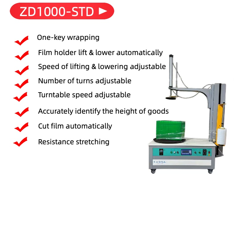 Z D1000-Std Easy to Use Automatic Packaging Machine for 3" Diameter Paper Core Cut Film Automatically