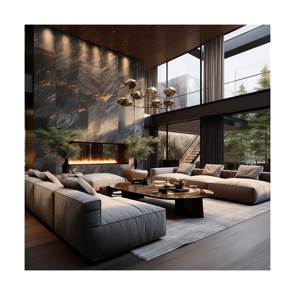 Starstone Luxury Style Customized Design Home Interior Design Natural Marble Living Room Wall Tile