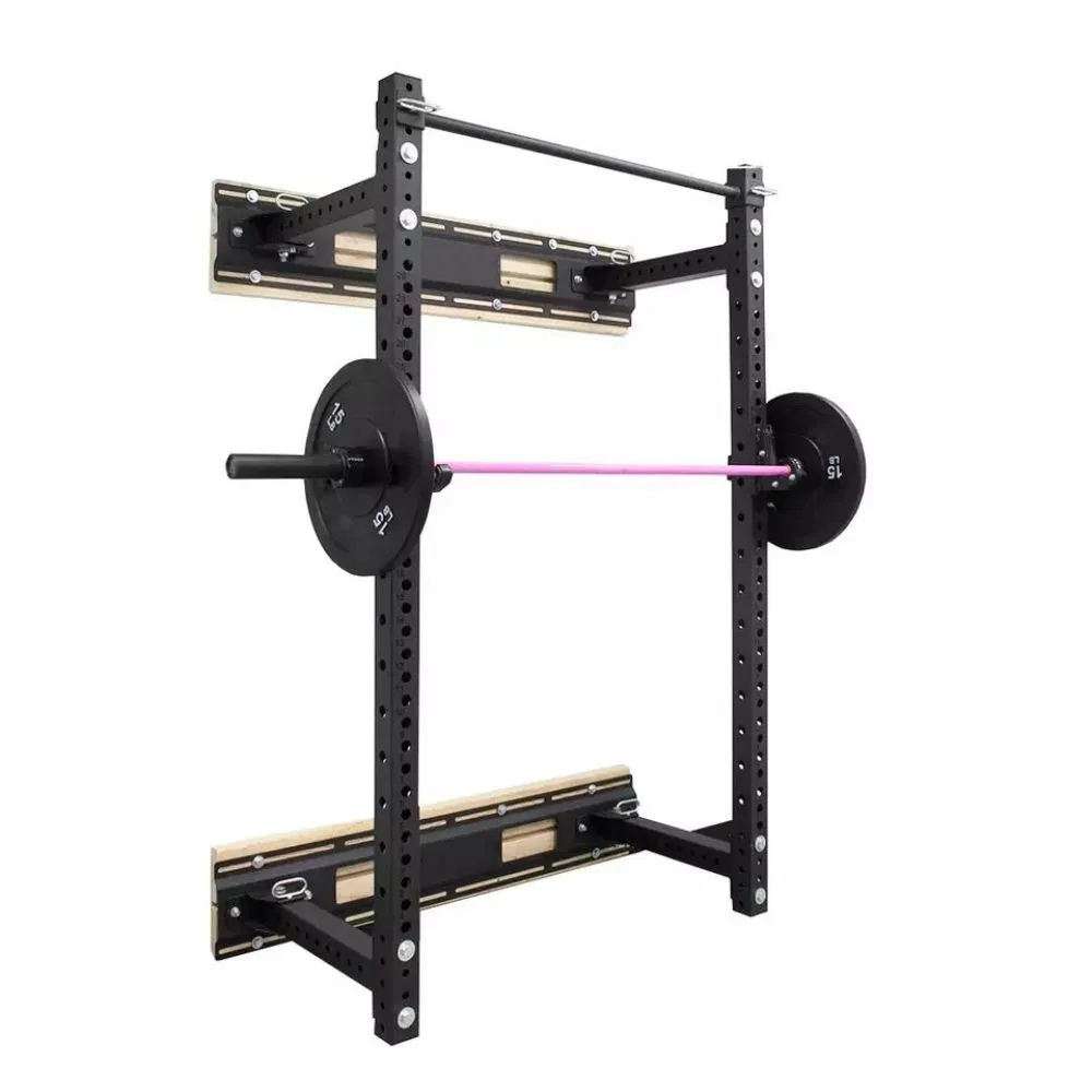 Commercial Fitness Gym Equipment Wall Mounted Folding Squat Power Rack