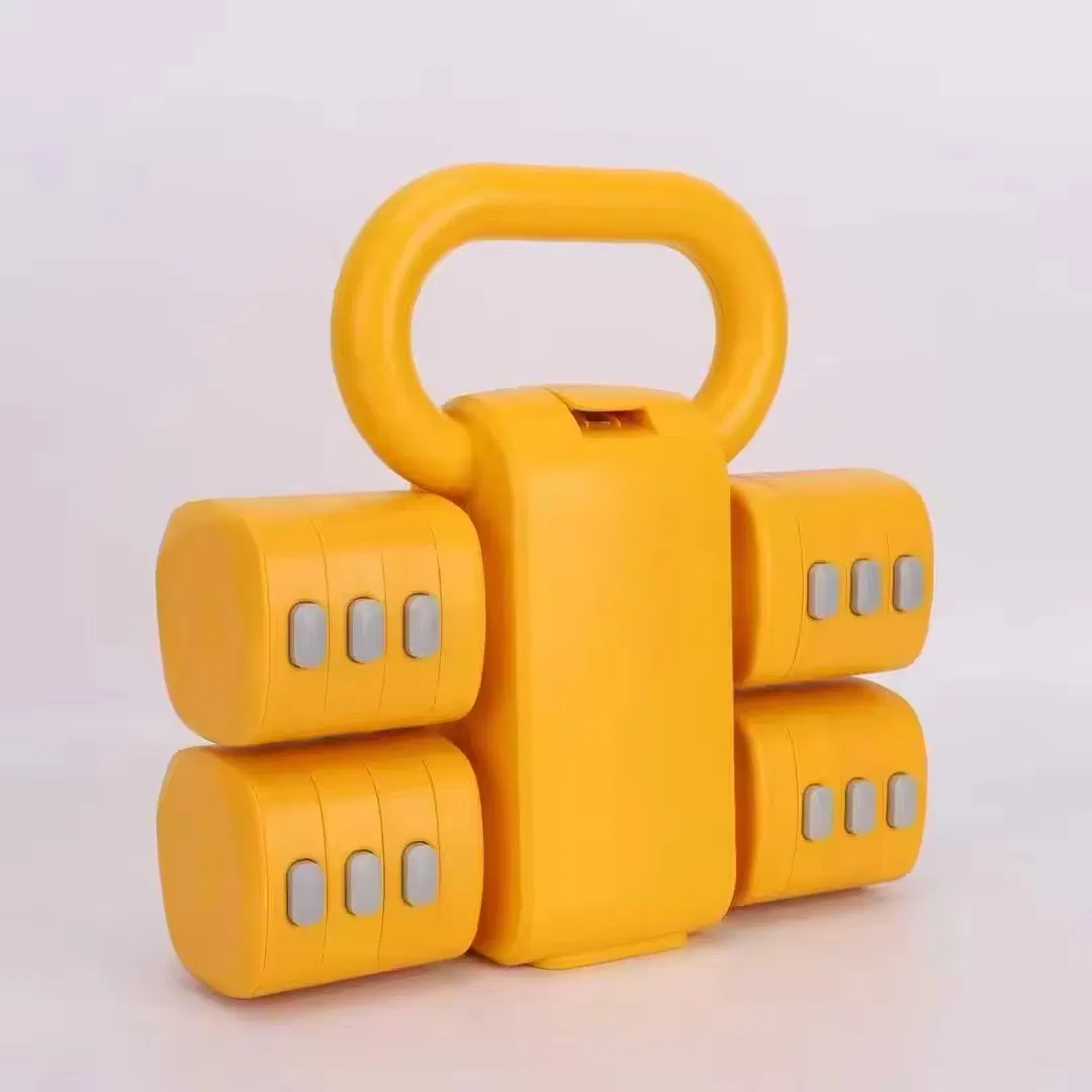 Adjustable Weight Steel Dumbbells and Kettlebell Set Portable Cast Iron Barbell Rack Free Weights