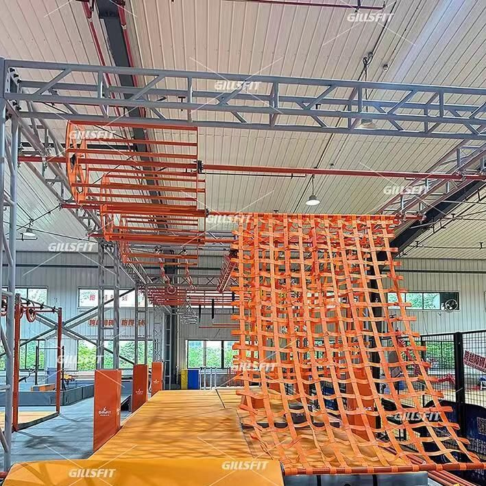 Customizable Indoor Playground Ninja Warrior Training Track Kit Boosts Child's Strength &amp; Agility