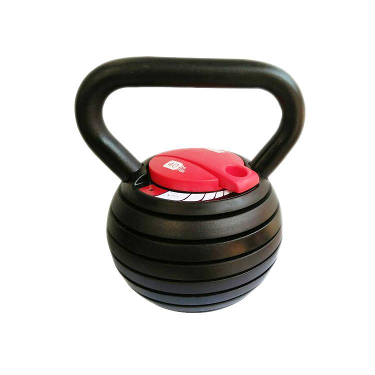 High Quality Gym Equipment Fitness Gym Free Weight 18kg/40lb Adjustable Kettlebell