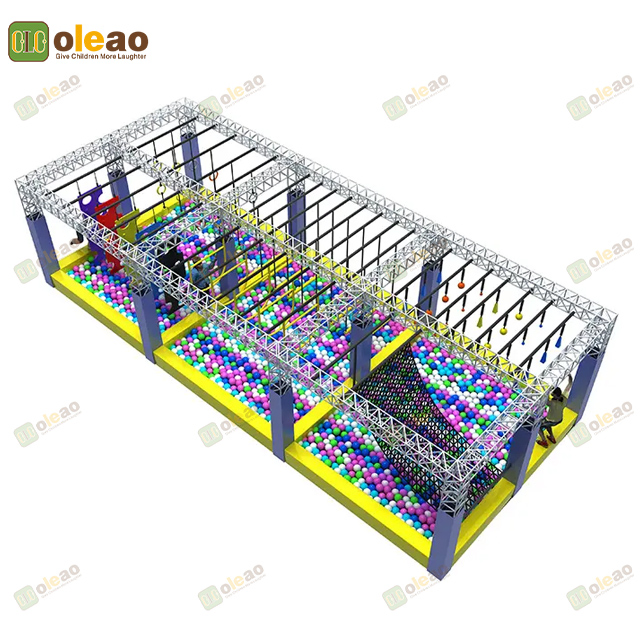 Newest Commercial Ninja Course Obstacles Kit Swing Warrior for Adults and Kids