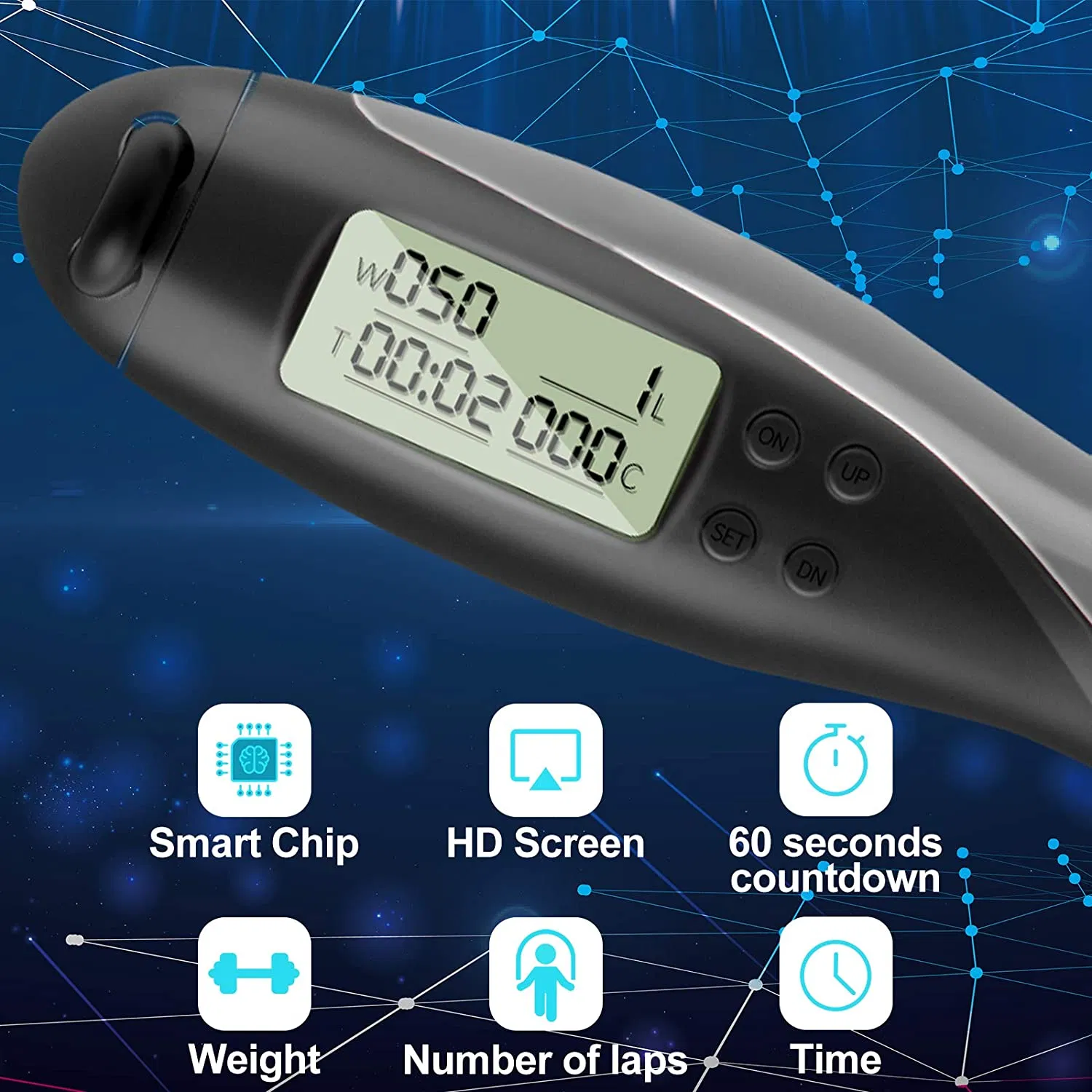 Sports 5mm PVC Weighted Anti Slip Smart Heavy Jump Rope Battle