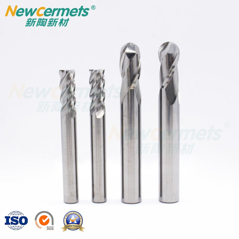 Multi-Flute Ball Nose End Mill with High Wear Resistance for Metal Cutting