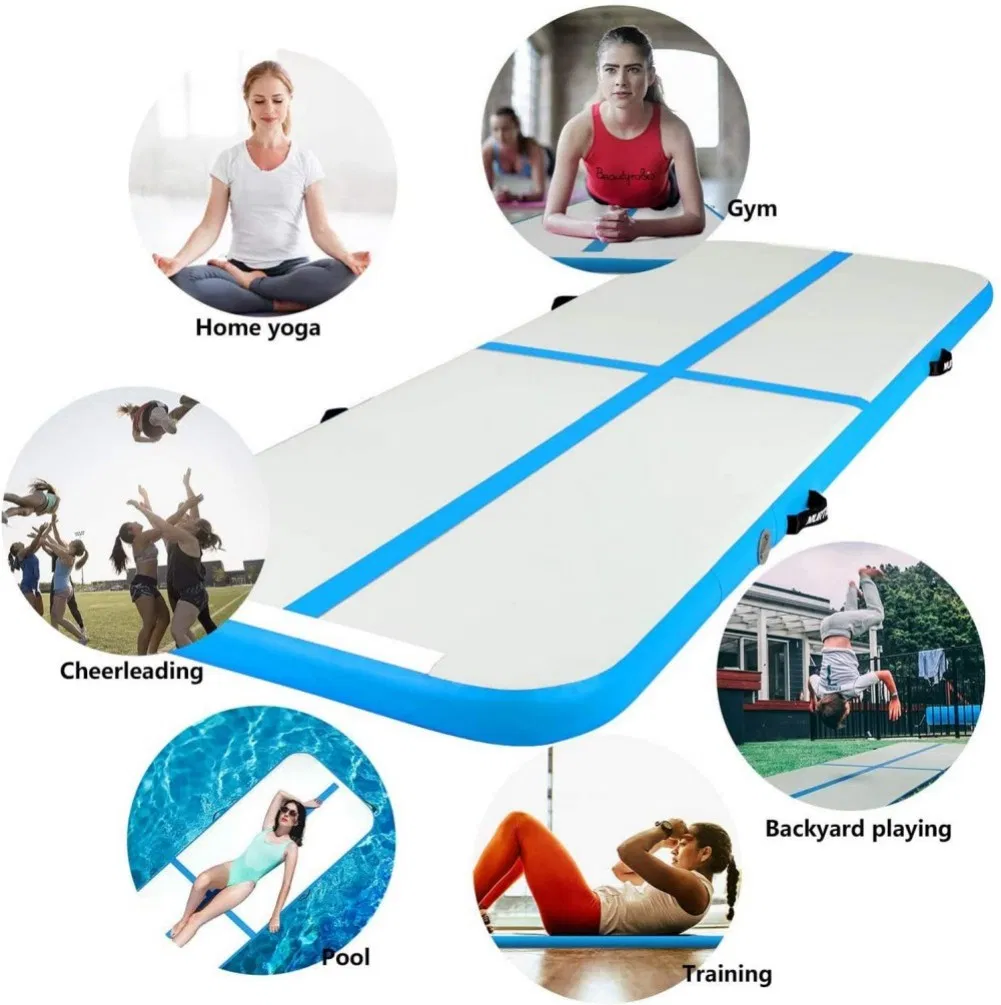 New Design Airtrack Mat 3m/4m/5m/6m Inflatable Gymnastics Tumble Air Track Mat Price for Fitness Yoga