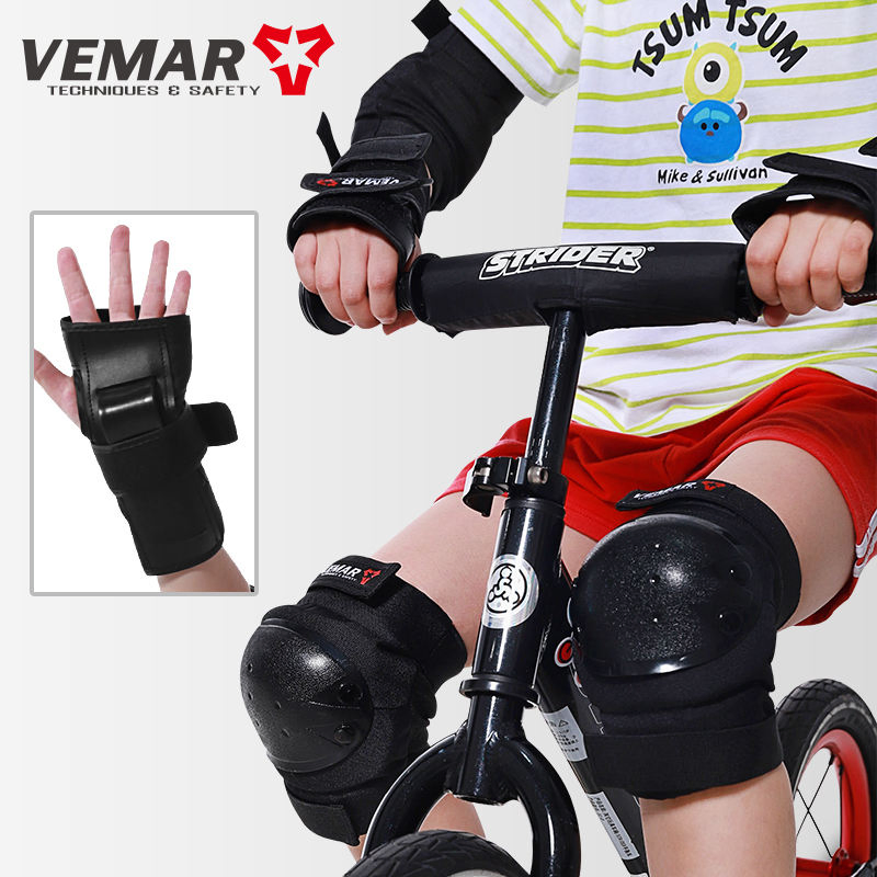 6PCS Kids Youth Protective Gear Set Outdoor Sports Protection Wrist Guards Knee Elbow Pads