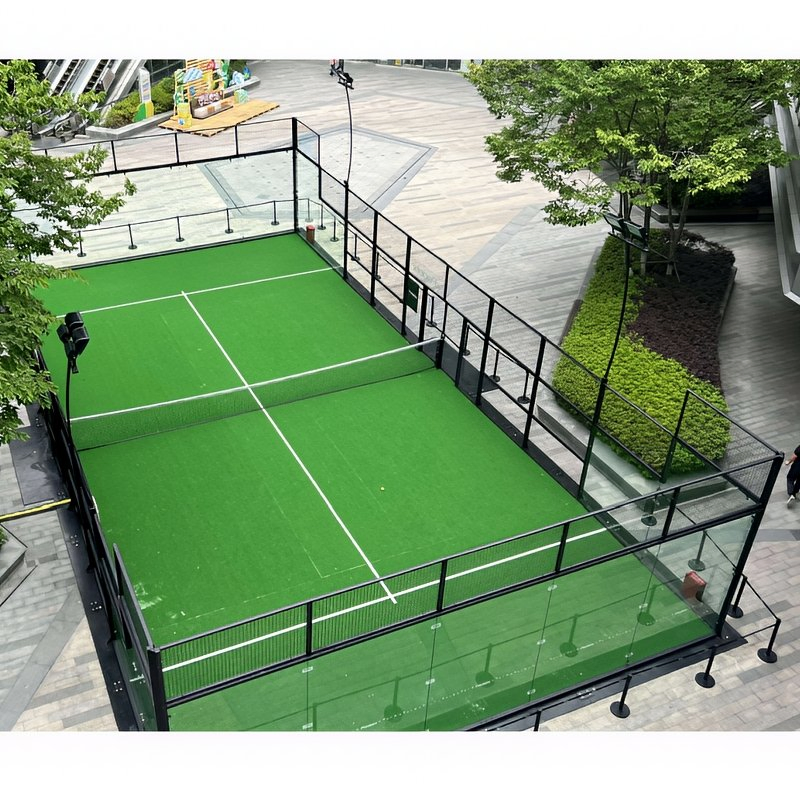 Complete Padel Court System with Turf Net Glass and Lighting for Outdoor Use Padel Court Glass