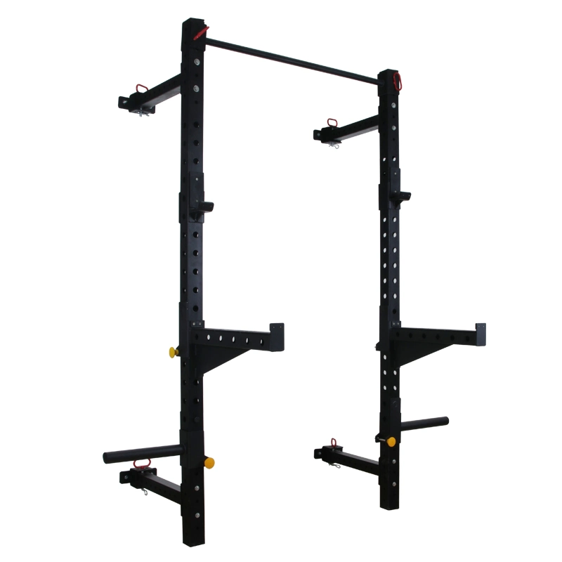 Home Training Wall Mounted Power Cage Gym Fitness Equipment Multi Functional Adjustable Squat Rack