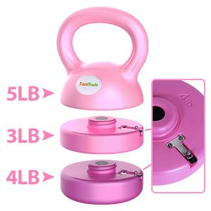 Adjustable Kettlebell Weight Set: 3-in-1 Kettlebells 5lbs 8lbs 12lbs for Choose for Home Gym Full-Body Workout Strength Training Weight Kettlebell Set