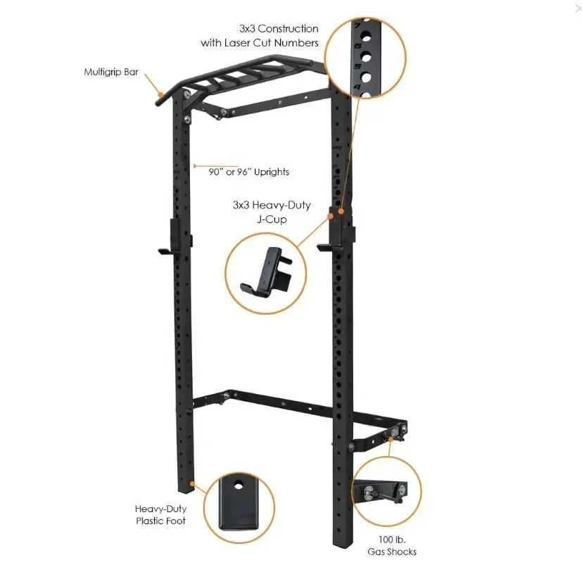 Wall Mounted Folding Power Rack 2