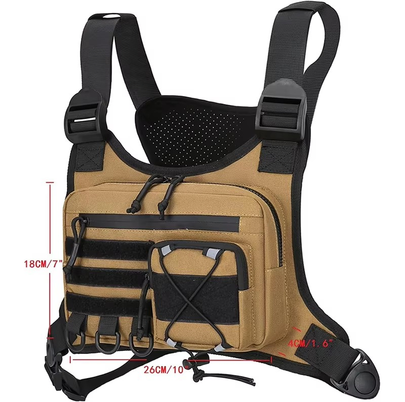 Durable Outdoor Sports Running Chest Bag Men's Tactical Chest Bags Tactical Vest